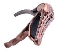 HEMOTON Metal Guitar Capo for Acoustic and Electric Guitars Professional Tuning Clip Unique Alligator Design Red Antique Copper Finish