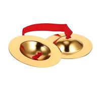 HEMOTON Metal Hand Cymbals for Boys and Girls Fun Percussion Instrument for Toddlers for Dance Parties and Music Play and Easy to Use for Early Development