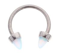 HEMOTON Metal Horseshoe Nose Ring Piercing Jewelry for Women Inner Threaded Lip and Septum Hoop Skin-friendly Nose with Spike Design Gift for Birthdays and Anniversaries