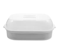 HEMOTON Microwave Steamer 10.63 Inch with Vent Hole and Leakage Barrier for Steamed Buns and Vegetables Refrigeration Safe Food Basket for Kitchen Cooking