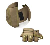 HEMOTON Military Pack Waist Pouch Bag Lightweight Kettle Waist Pack for Outdoor Hiking Camping Fishing Traveling with Multiple Pockets in Khaki