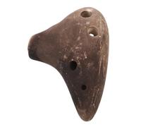 HEMOTON Mini Ceramic Ocarina Flute Lightweight Portable Musical Instrument in High Pitch Key for Beginners Travel Outdoor Family Gatherings with Unique Bisque Sound