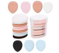 HEMOTON Mini Finger Powder Puff with Comfortable and Delicate Touch 3 Boxes for Women, Hydrophilic Non-latex Material for Applying Cosmetics Random Color while Working or Traveling