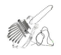 HEMOTON Miniature Crystal Finger Piano Thumb Piano Musical Instrument for Beginners Boys and Girls Portable Handheld African Kalimba Keyboard Practice