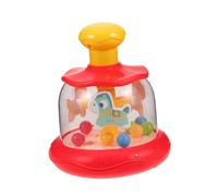 HEMOTON Montessori Press and Spin Horse for Interactive Rotating Carousel with Animal Design Fine Motor Skills Development Learning for Early Education and Cognitive Growth
