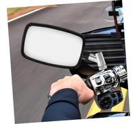 HEMOTON Motorcycle Rearview Mirrors Square Large Field Side Mirrors for Motorbike and Scooter Easy Installation Expanded View for Enhanced Riding Safety and Compatibility