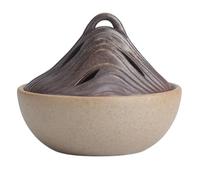 HEMOTON Mountain Shaped Ceramic Incense Burner with Lid for Home Aromatherapy and Decorative Effect, Creative and Elegant Incense Holder to Quality of Life