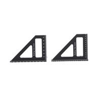 HEMOTON Multi-angle Measuring Ruler Set Imperial and Metric Scales with 45 and 90 Degree Miter Triangle 2pcs Aluminium Alloy Construction Portable Design for Carpentry and Professional