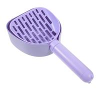 HEMOTON Multi Functional Pet Cat Litter Scoop with Box Durable Grey Litter Sifter for Easy Cleaning Long Handle for Comfortable Grip Smooth Surface and Safe Rounded Edges for Cat Owners