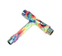 HEMOTON Multi Functional Skateboard T Tool with T Type Allen Key and Head Wrench Portable Repair and Adjusting Tool for Axle Nuts and Cross Screws Compact DIY Skateboard Accessory