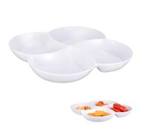 HEMOTON Multi-Grid Snack Plate Divided Snack Tray for Candies Nuts Dried Fruit Fruit Storage Container for Dining Table Family Gatherings Guest Entertaining 10.47 in