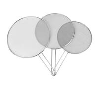 HEMOTON Multifunctional Stainless Steel Splatter Screen Guards 19.7 Inch Mesh Oil Strainer for Frying Pans Pots Skillets with Hanging Loop Kitchen Splash Protector