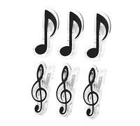 HEMOTON Music Note Clip Score Clip Sheet Holder for Piano Keyboard Music Book Pages Sturdy Design, 6Pcs Set for Home Practice Studio Performance
