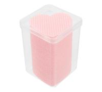 HEMOTON Nail Polish Remover Pads Cotton Wipes Salon Use and Large Capacity 200 Sheets Gel Nail Remover Soft Heart-shaped Pink