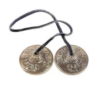 HEMOTON Nepal Tingsha Bells Mini 4.5cm White Copper Meditation Cymbals Sound Healing Percussion Instrument for Yoga Relaxation and Mindfulness Practices