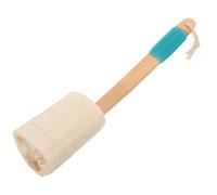 HEMOTON Non-Slip Silicone Loofah Stick with Long Handle, Bath Exfoliating Skin Scrubber Brush for Home Use Shower Cleaning, Comfortable Grip Bath Brush for Hard-to-Reach Areas