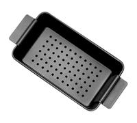 HEMOTON Non-Stick Suitable for Roasting Meat and Toast Bread Carbon Steel Loaf Pan with Removable Tray, Black Metal Bread Mold for Household Baking