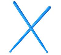 HEMOTON Nylon Drum Sticks Long Handle Percussion Sticks Light Blue for Drum Set and Band Performance