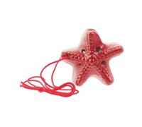 HEMOTON Ocean Star Ceramic Ocarina Wind Instrument for Beginners Bright Red Alto Flute for Students and Outdoor Beach Parties Lightweight Creative Star-shaped Design for Easy Learning and