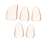 HEMOTON Orange Guzheng Finger Picks 5pcs Large Size Fake Finger Nails for Guzheng Playing for Traditional Chinese Instrument Performance