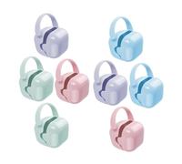 HEMOTON Pacifier Organizer and Baby Pacifier Holder 8pcs Set Made of Pp Plastic with Handle for Small Baby Accessories Suitable for Parents the Go in Diaper Bags or Purses