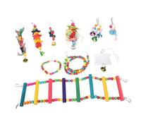 HEMOTON Parrot Bite Ladder Bird Cage Hanging Lightweight Safe for Caged Birds Parakeets Cockatiels Conures Play
