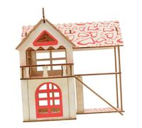 HEMOTON Pet Climbing Frame Hamster Castle Double Layer Rat Indoor Hamsters Hideout House Home Decor Wooden