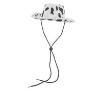 HEMOTON Pet Cow Print Adjustable Sun Hat for Dogs and Cats Multi Function Summer Costume for Festivals Photography Parties Lightweight Comfortable Design