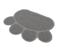 HEMOTON Pet Litter Mat Non-slip Grey Cat Paw-shaped Litter Pads 2pcs 30x40cm Indoor Cat Toilet Mat Household Pet Feeding