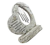 HEMOTON Pet Memorial Stone with Wind Chimes Durable Garden Tombstone for Dogs and Cats Indoor Outdoor Use Weather Resistant Pet Grave Marker Beautiful Memorial Accessory