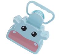 HEMOTON Pet Poop Scoop Cartoon Cow Design Blue Plastic Long Handle