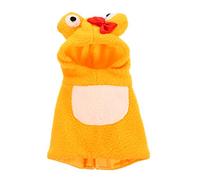 HEMOTON Pet Small Bird Parrot Hoodie Costume for Christmas Party Xl Yellow Coral Fleece Outfit Easy to Wear Clean Adorable Cosplay for Special Occasions