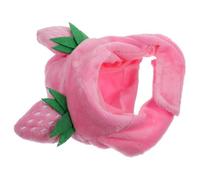 HEMOTON Pet Strawberry Hat Adorable Pet Cap Dog Cosplay Costume Headwear Cat Hat for Party Halloween Carnival