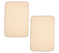 HEMOTON Pet Training Pads Non-slip Puppies for Washable 2pcs Cotton and Beige Waterproof Pee Mat Sturdy and Stay in Place Aging Dogs Indoor Alternative to Outdoors