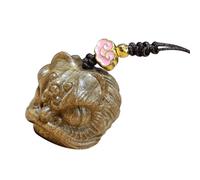 HEMOTON Phone Pendant Vintage Lion Figurine in Nanmu for Bag Charm | Key Ring Use, Lightweight Decorative Accessory, Fine Craftsmanship with Delicate Details, Creative Unique Vintage Style