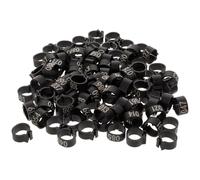 HEMOTON Pigeons Identification Ring 10Mm 100Pcs Plastic Bird Leg Bands for Ducks and Pigeons Breed Marking