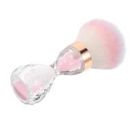HEMOTON Pink Nail Dusting Brush with Soft Head Design for Beauty Salons and Homes, Versatile Usage Cleaning Tool Made of Plastic, Sand, and Fiber for Nail Art and Powder Removal