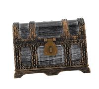 HEMOTON Pirate Treasure Chest for Plastic Treasure Box Party Prop Storage for Coins Gems and Pirate Map for Theme Parties and Halloween Decorations