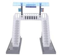 HEMOTON Plastic Footbridge Model for Miniature Railway Station Train Track Overhead Bridge for Table Props DIY Architecture Building Ornament Mini Model Railway Accessories