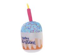 HEMOTON Plush Birthday Cake Cat Chewing Refillable Plush for Cats Cartoon Modeling Interactive Kitten Grinding and Happy Indoors