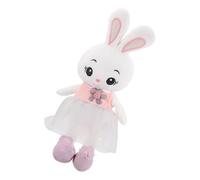 HEMOTON Plush Bunny Doll Soft Stuffed Rabbit 45cm Grey Cuddly Plush Animal Pillow for Sleep and Decoration Random Style