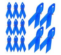 HEMOTON Polyester Ribbon Quick Attachment and Removal 100pcs Blue with Safety Pins Unique Design for Crafting and Clothing Embellishments for Wrapping and Anti-violence Events
