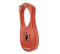HEMOTON Portable 7-string Lyre Harp for Beginners, Wooden and Metal Strings Musical Instrument, Vintage Tone Harp Suitable for Music Practice and Performance