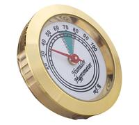 HEMOTON Portable Analog Cigar Hygrometer with Metal and Glass Construction for Accurate Humidity Measurement in Cigar Humidors, User-Friendly Operation Small Round Humidity Gauge