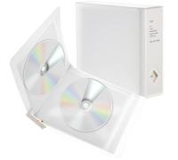 HEMOTON Portable CD Storage Case Disc Organizer Capacity for 24 Discs Made of Sturdy Abs PVC and Non-Woven Fabric for Home and Dorm Use Protects and Stores Efficiently