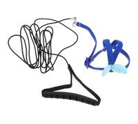 HEMOTON Portable Elastic Parrot Harness and Outdoor Bird Leash Set, Wear-Resistant Traction Leash for Cockatiel, Budgerigar, and Lovebird Training, Blue Small Sun Strap for Daily Use