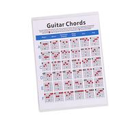 HEMOTON Portable Guitar Chord Spectrum Copper Plate Paper Guitar Chord Practice Chart Note Decals for Students
