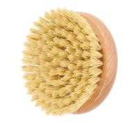 HEMOTON Portable Handle Bathing Brush Round Shape, Comfortable to Hold Sisal Bristles and Chinese Cherry Wood Handle, Practical Cleaning Scrubber for Shower and Bathing Use