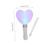 HEMOTON Portable Heart Shaped Light Up Wand Color LED Flashing Cheer Stick Battery Powered for Concerts Sports Parties Festival Support Accessory