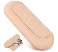 HEMOTON Portable Silicone Makeup Brush Holder with Large Mouth and Sl ppearance, Travel Cosmetic Brush Case for Daily Makeup Routine and On-the-go Organizing